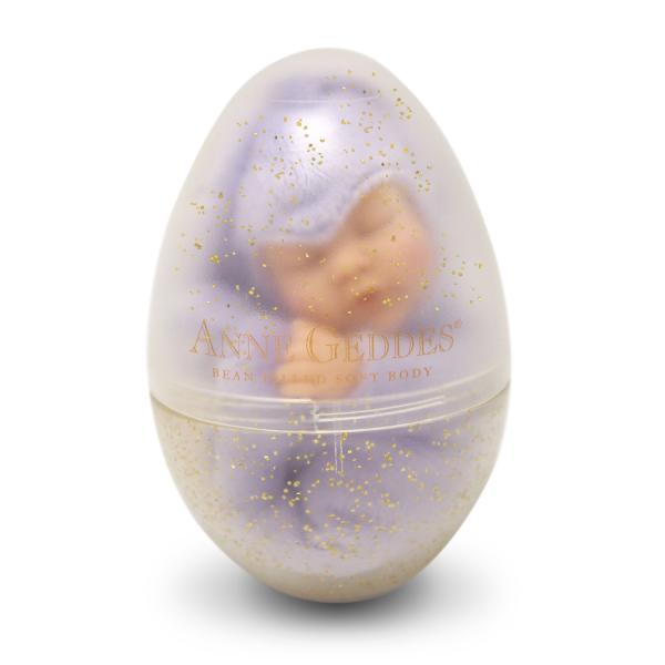 ANNE GEDDES Baby Puppe Häschen lila im Glitzerei -23cm-